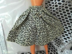 black white pak gather skirt